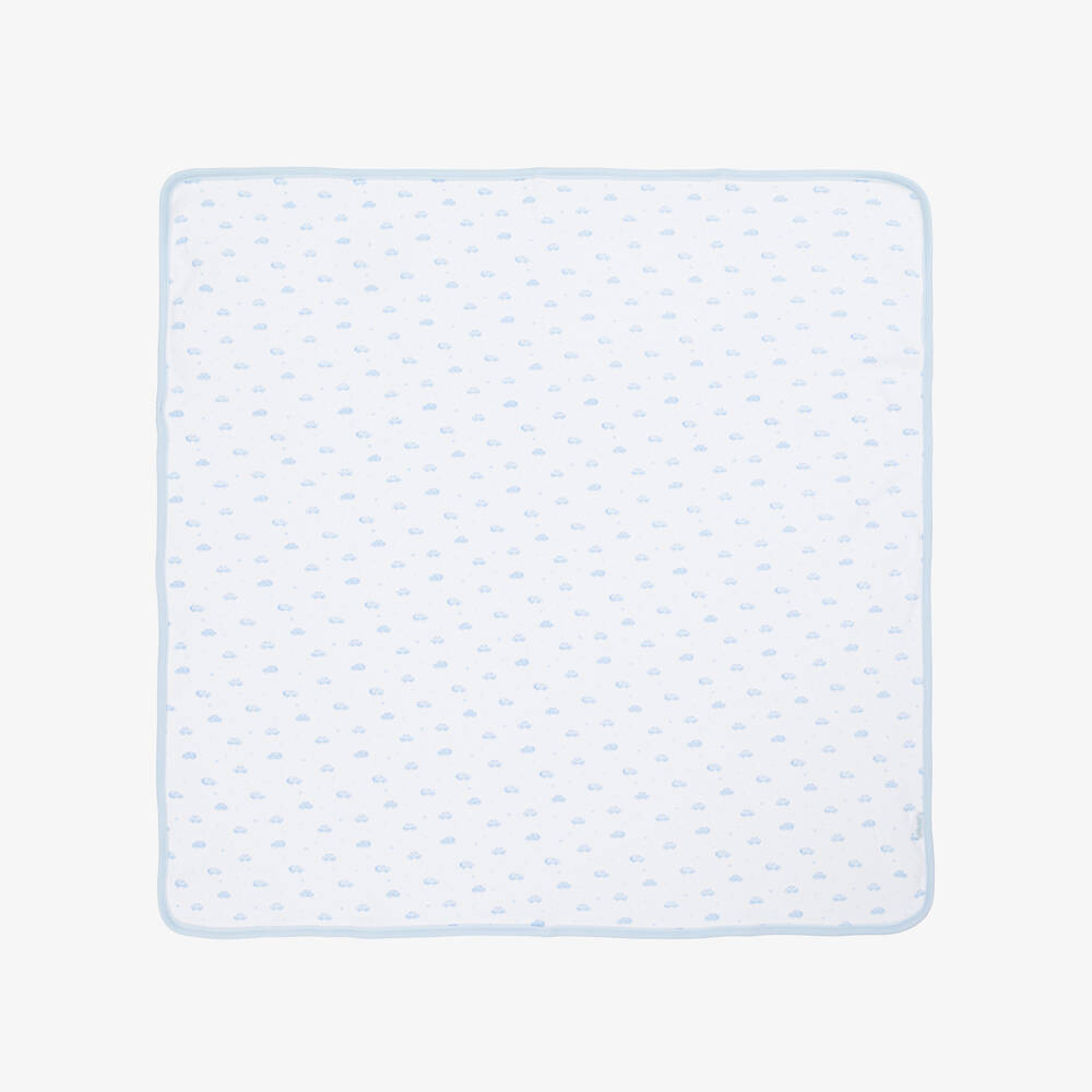 Little Me-Одеяла бело- голубые из хлопка с мишками для малышей (2шт.) | Childrensalon