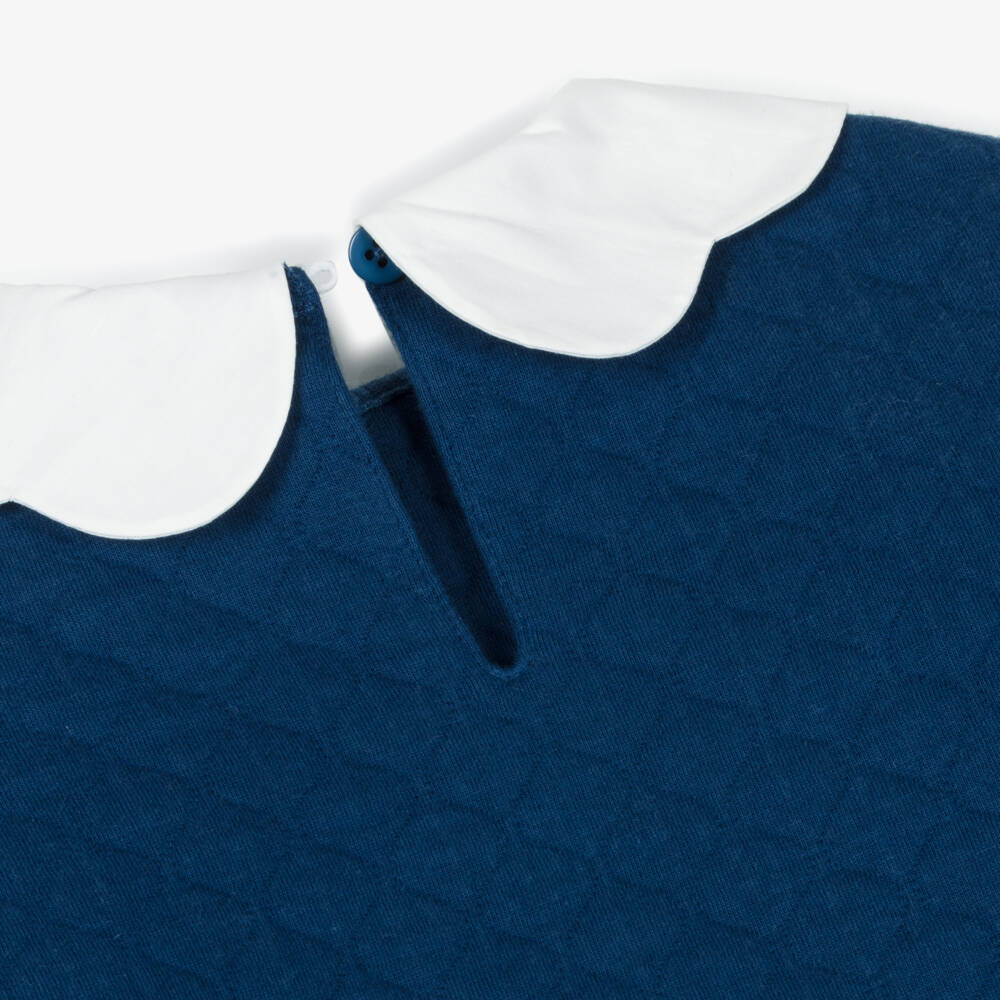 Little Me-Baby Girls Navy Blue Floral Cotton Jersey Leggings Set | Childrensalon