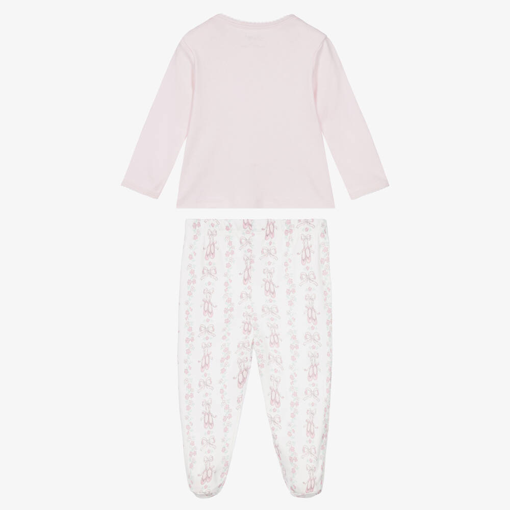 Little Me-Baby Girls Pink Ballerina Print Babysuit Set | Childrensalon