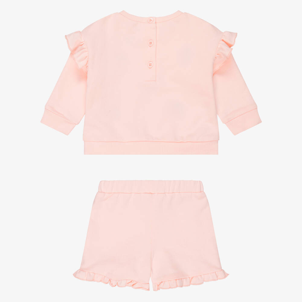Little Me-Baby Girls Pink Cotton Strawberry Shorts Sets | Childrensalon