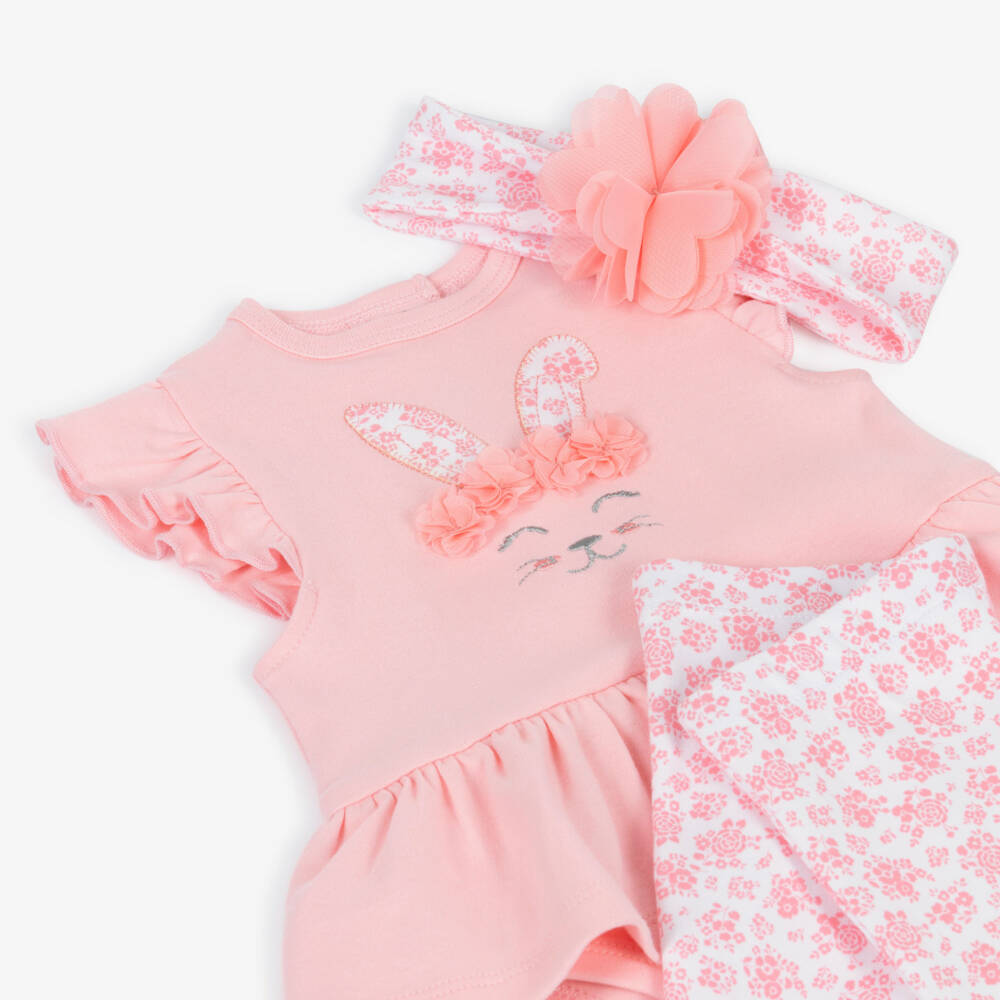Bimbalo - Flower Detail Leggings Set - Baby Pink main image 1