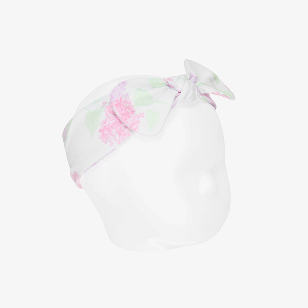 Little Me-Baby Girls Pink Floral Cotton Headbands (Pack of 3) | Childrensalon