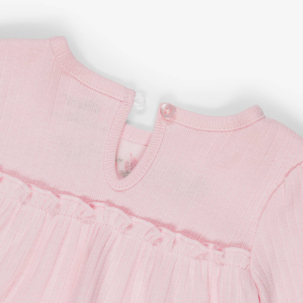 Little Me-Baby Girls Pink Floral Cotton Jersey Leggings Outfit | Childrensalon