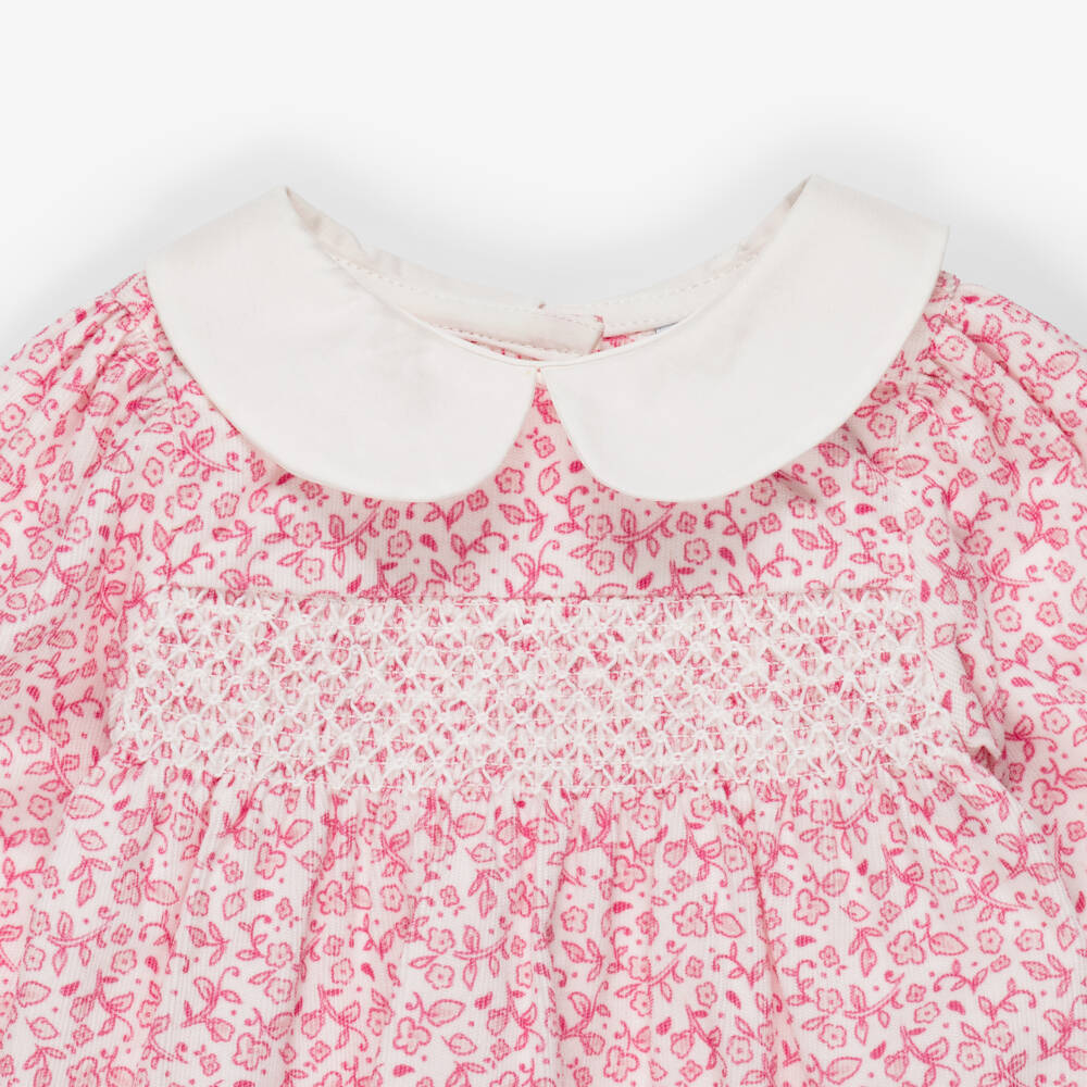 Little Me-Baby Girls Pink Floral Pattern Shortie Set | Childrensalon