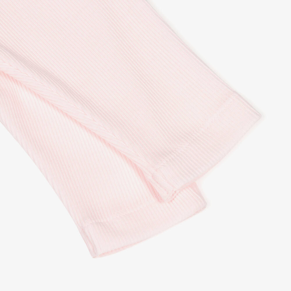 Little Me-Baby Girls Pink Ribbed Cotton & Tulle Dress Set | Childrensalon