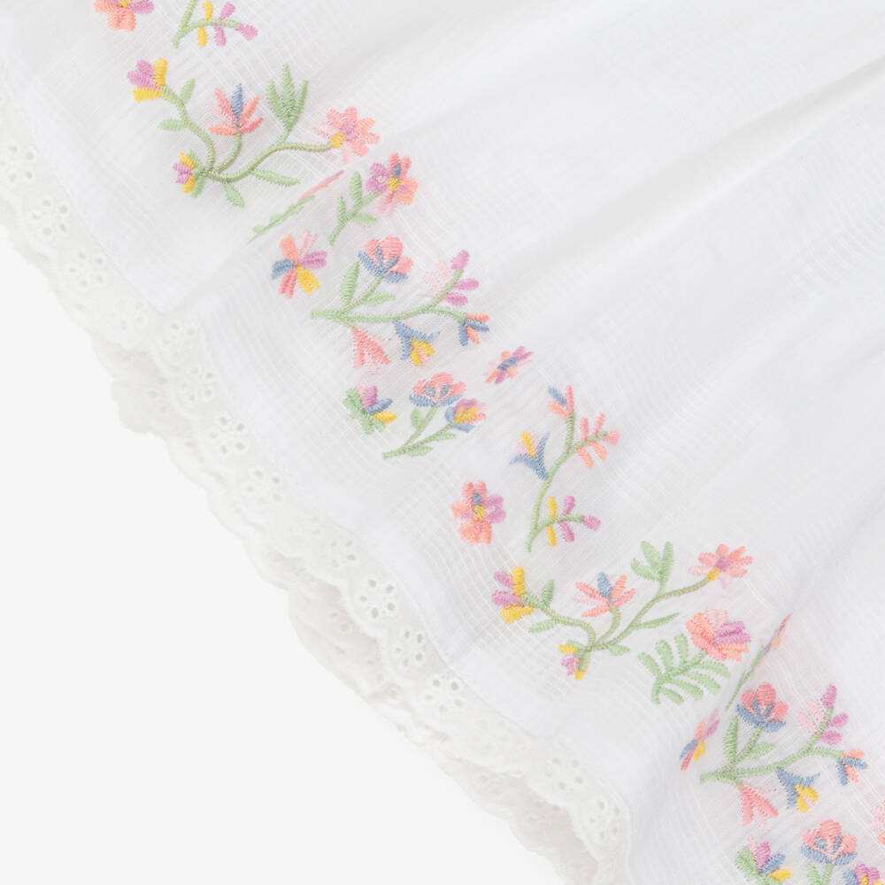 Little Me-Baby Girls White & Pink Cotton Leggings Set | Childrensalon