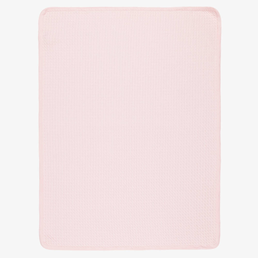 Little Me-Pink Cotton Baby Cable Knit Gift Set | Childrensalon