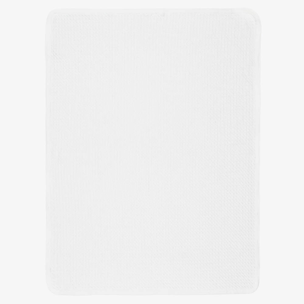 Little Me-White Cotton Cable Knit Baby Cardigan Set | Childrensalon