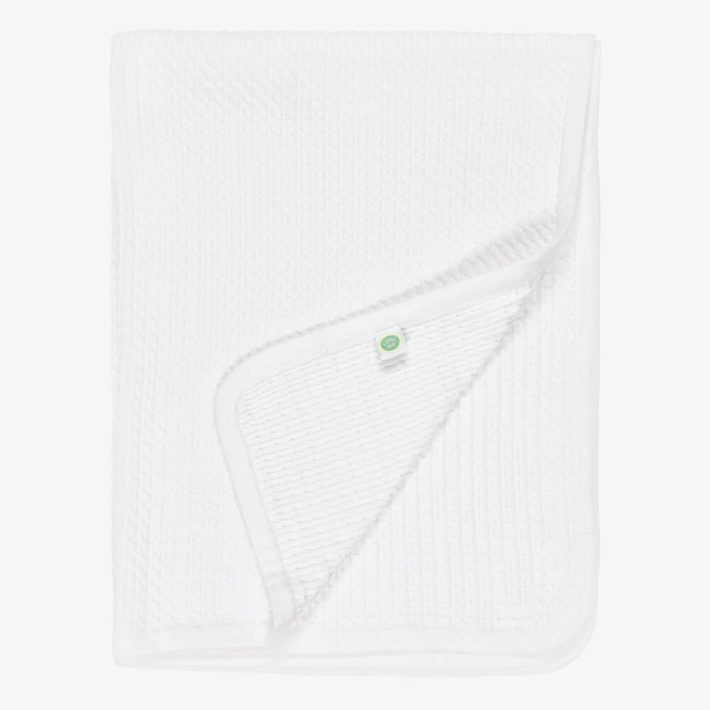 Little Me-White Cotton Cable Knit Baby Cardigan Set | Childrensalon