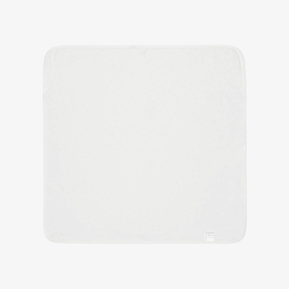 Little Me-White & Grey Baby Elephants Cotton Blankets (2 Pack) | Childrensalon