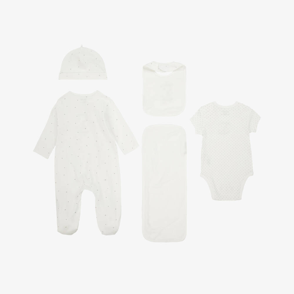 Little Me-White Welcome to the World Babysuit Gift Set | Childrensalon