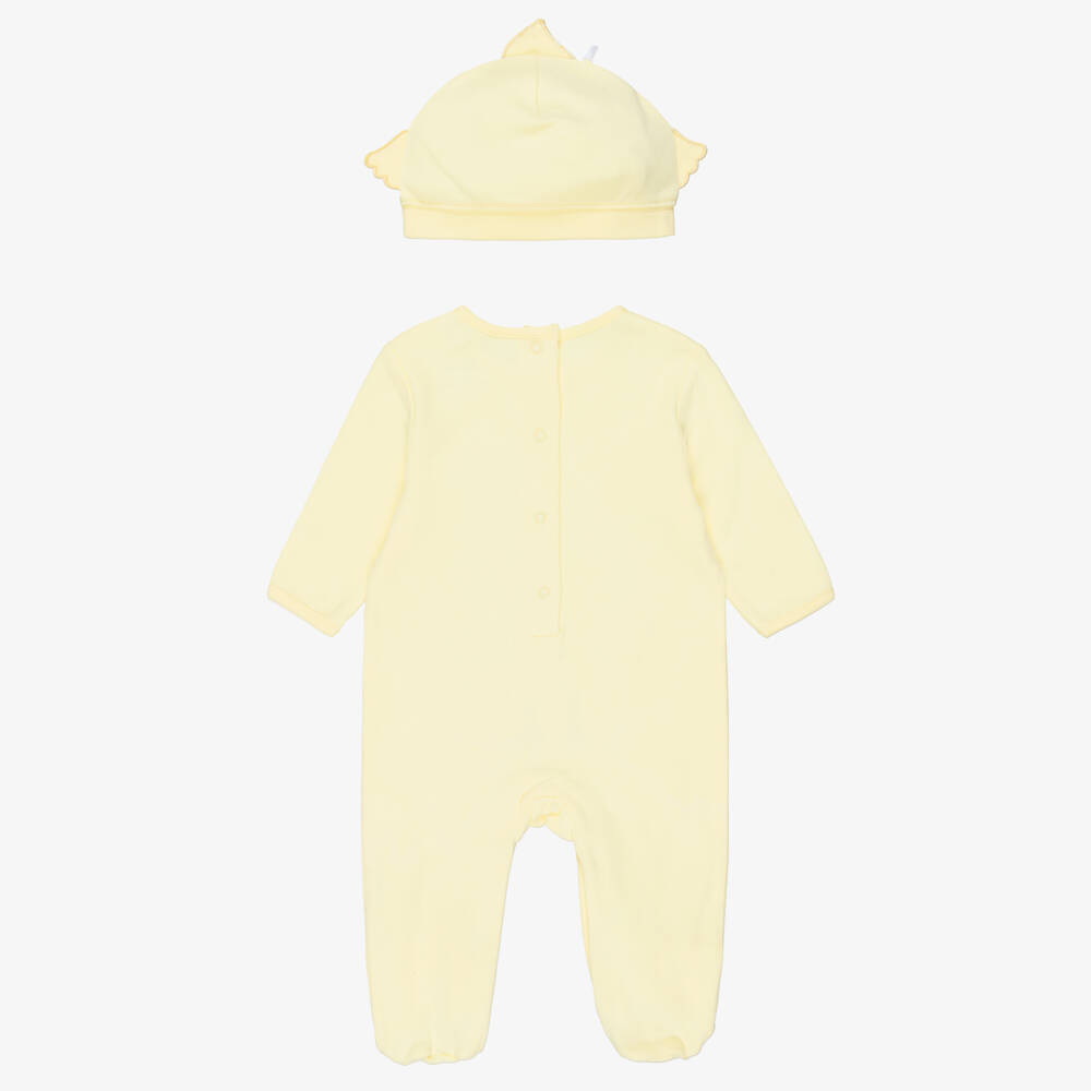 Little Me-Yellow Chick Cotton Jersey Babysuit Set  | Childrensalon
