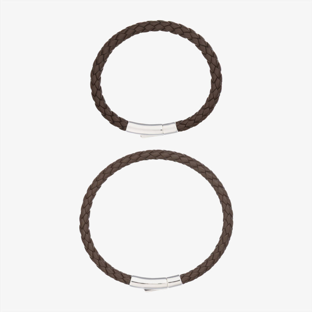 Little Star-Браслеты из коричневой кожи Папа и я для мальчиков | Childrensalon