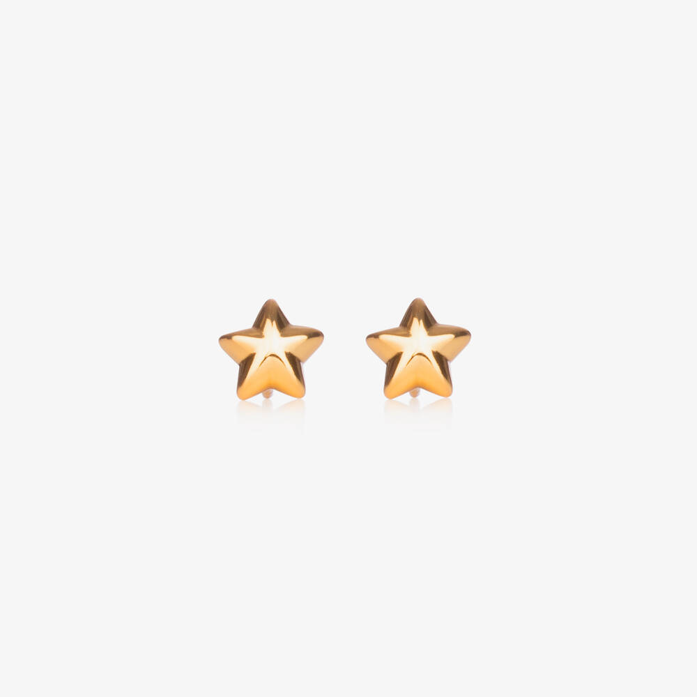 Little Star-Girls Gold Plated Star Earrings | Childrensalon