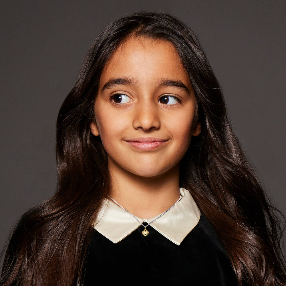 Little Star-Girls Sterling Silver & Gold Heart Necklace | Childrensalon