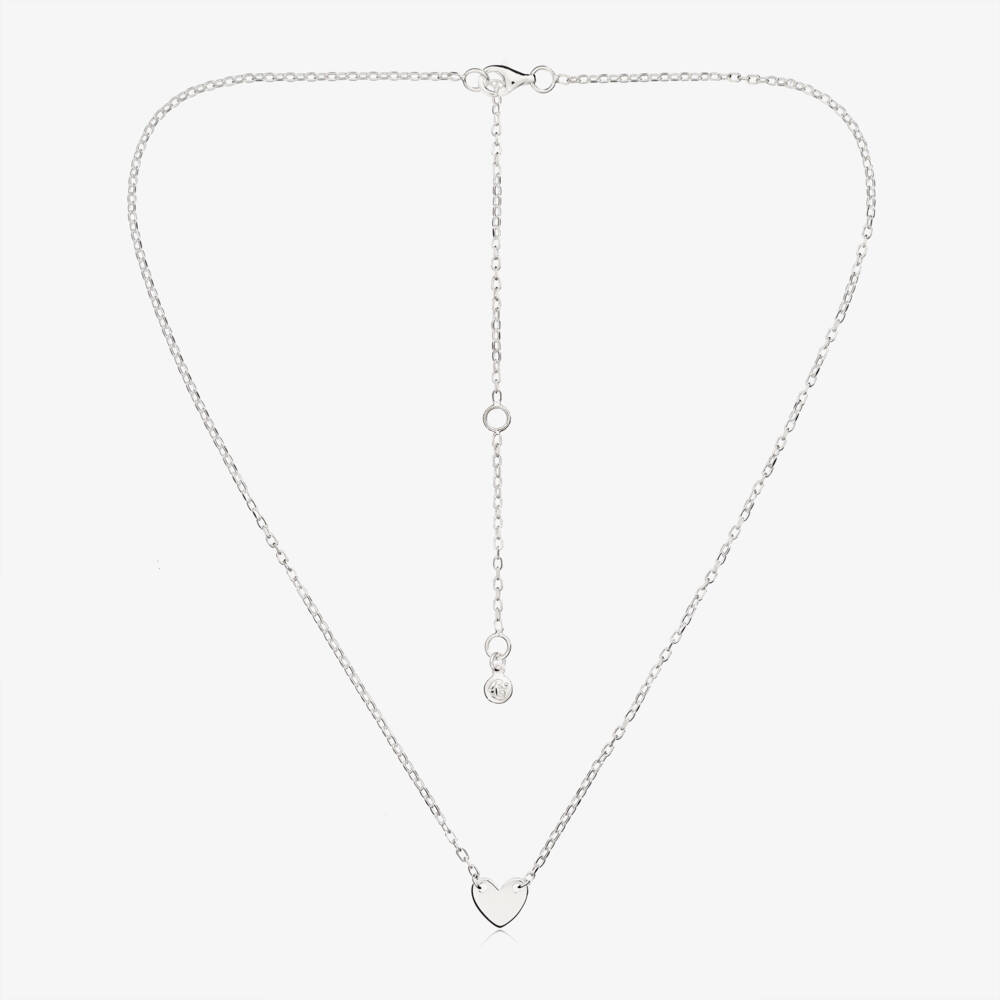 Little Star-قلادة بحلي قلب فضة استرليني (43 سم) | Childrensalon