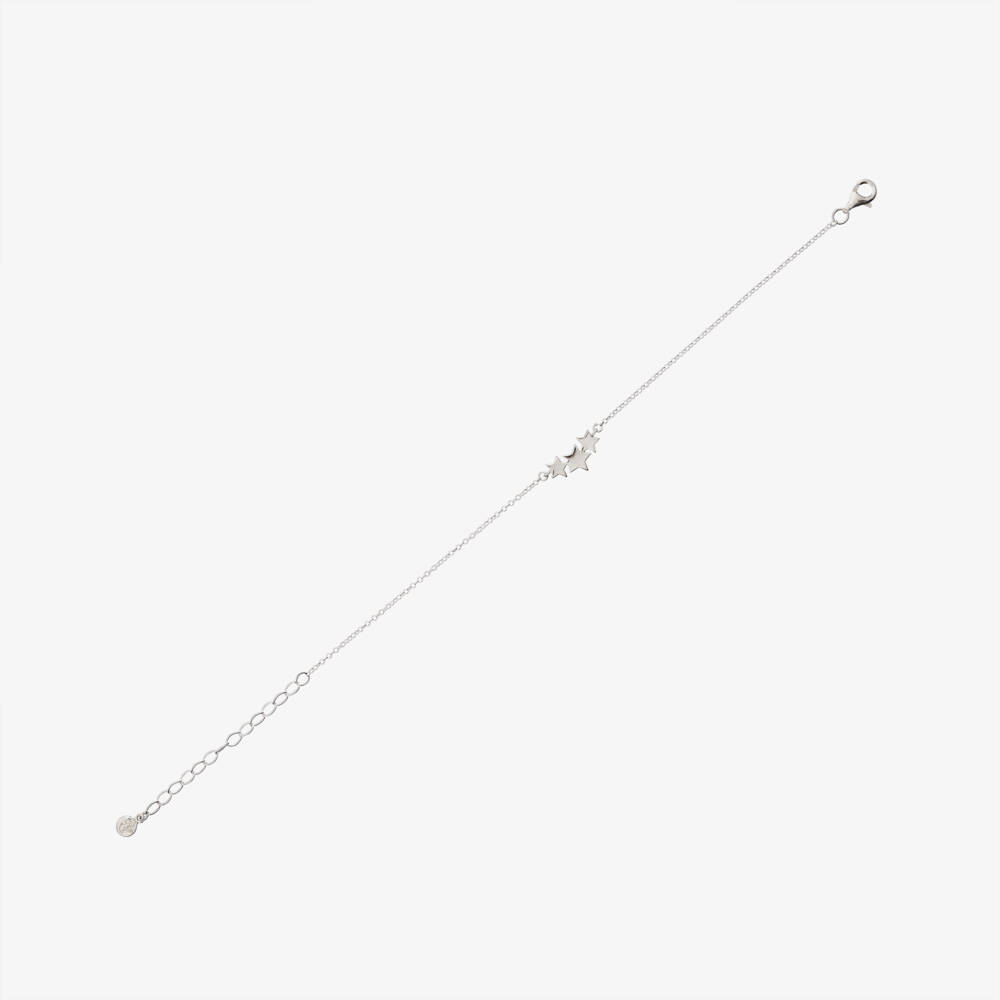 Little Star-Girls Sterling Silver Triple Star Bracelet | Childrensalon