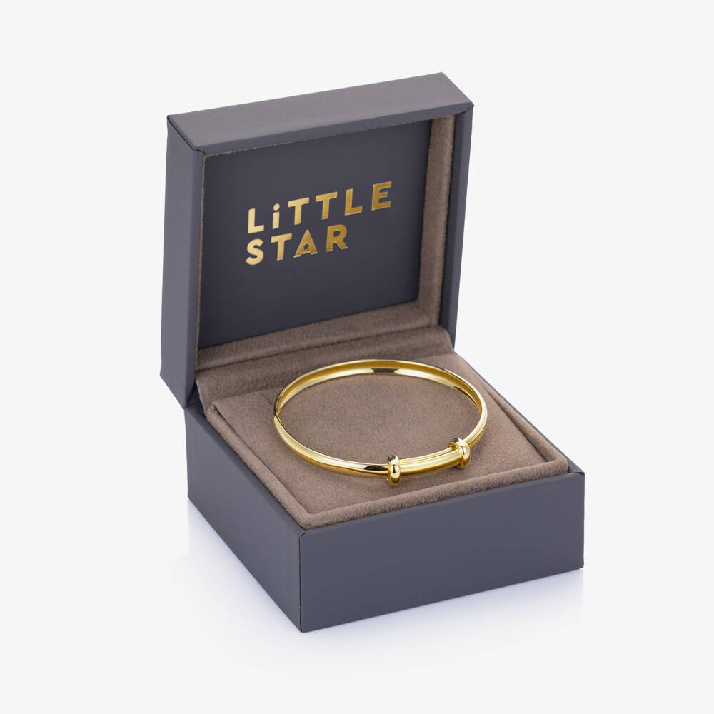 Little Star-Personalised 9ct Yellow Gold Bangle | Childrensalon
