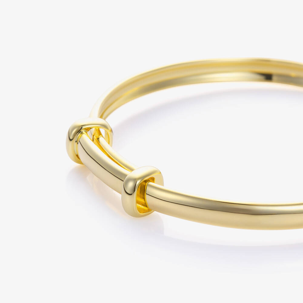 Little Star-Personalised 9ct Yellow Gold Bangle | Childrensalon
