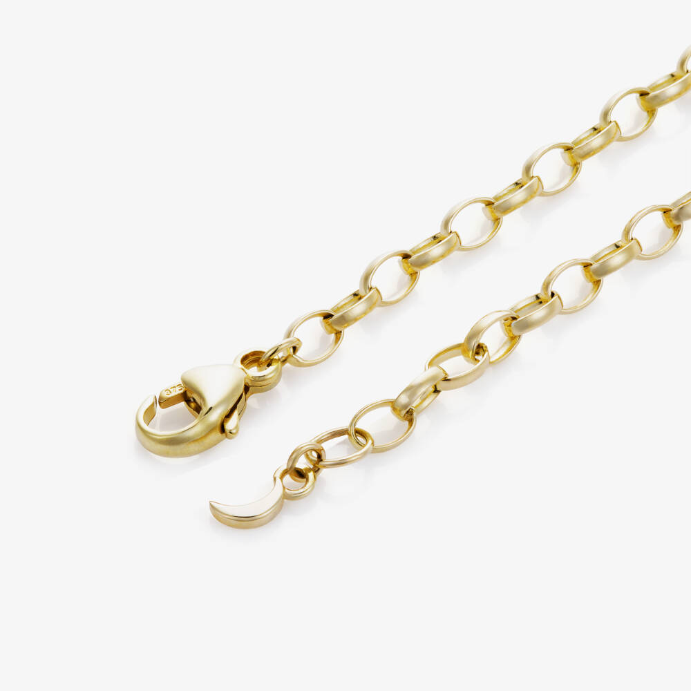 Little Star-Personalised 9ct Yellow Gold ID Bracelet with Diamond Star | Childrensalon