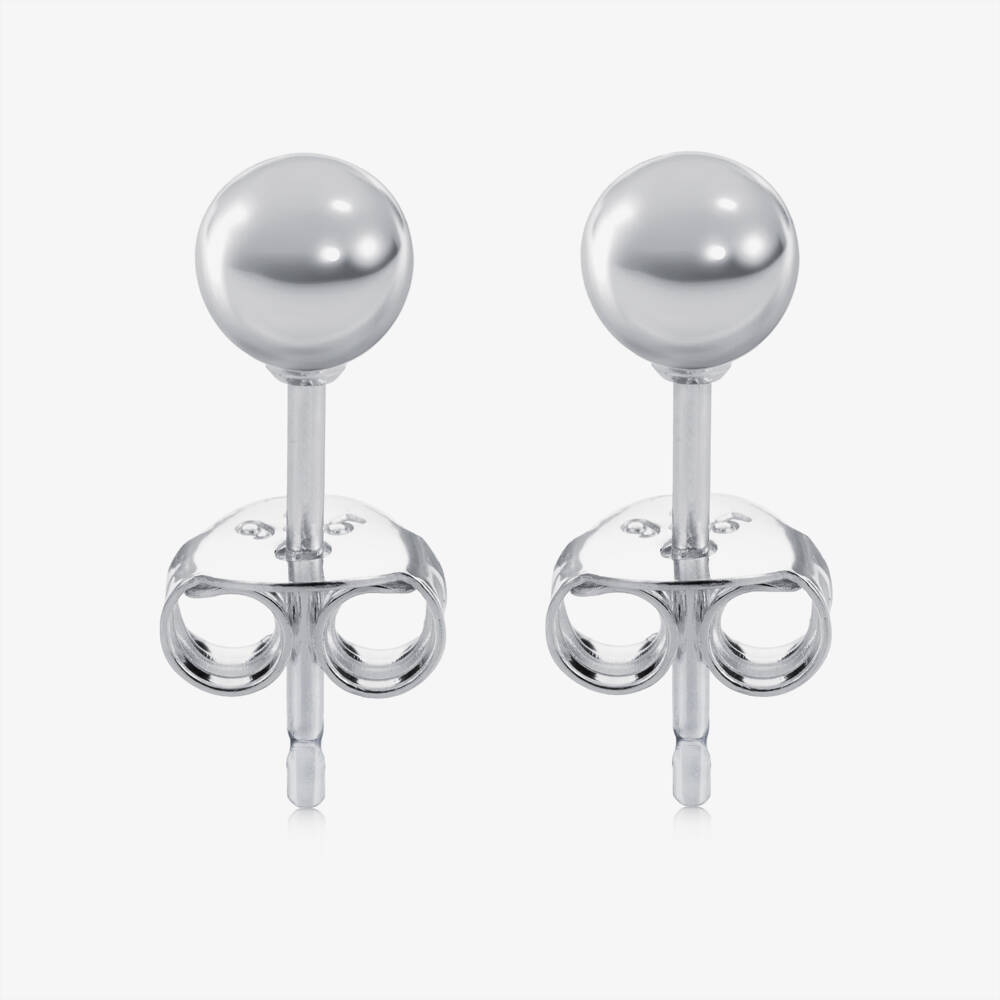 Little Star-Sterling Silver 4mm Ball Stud Earrings | Childrensalon