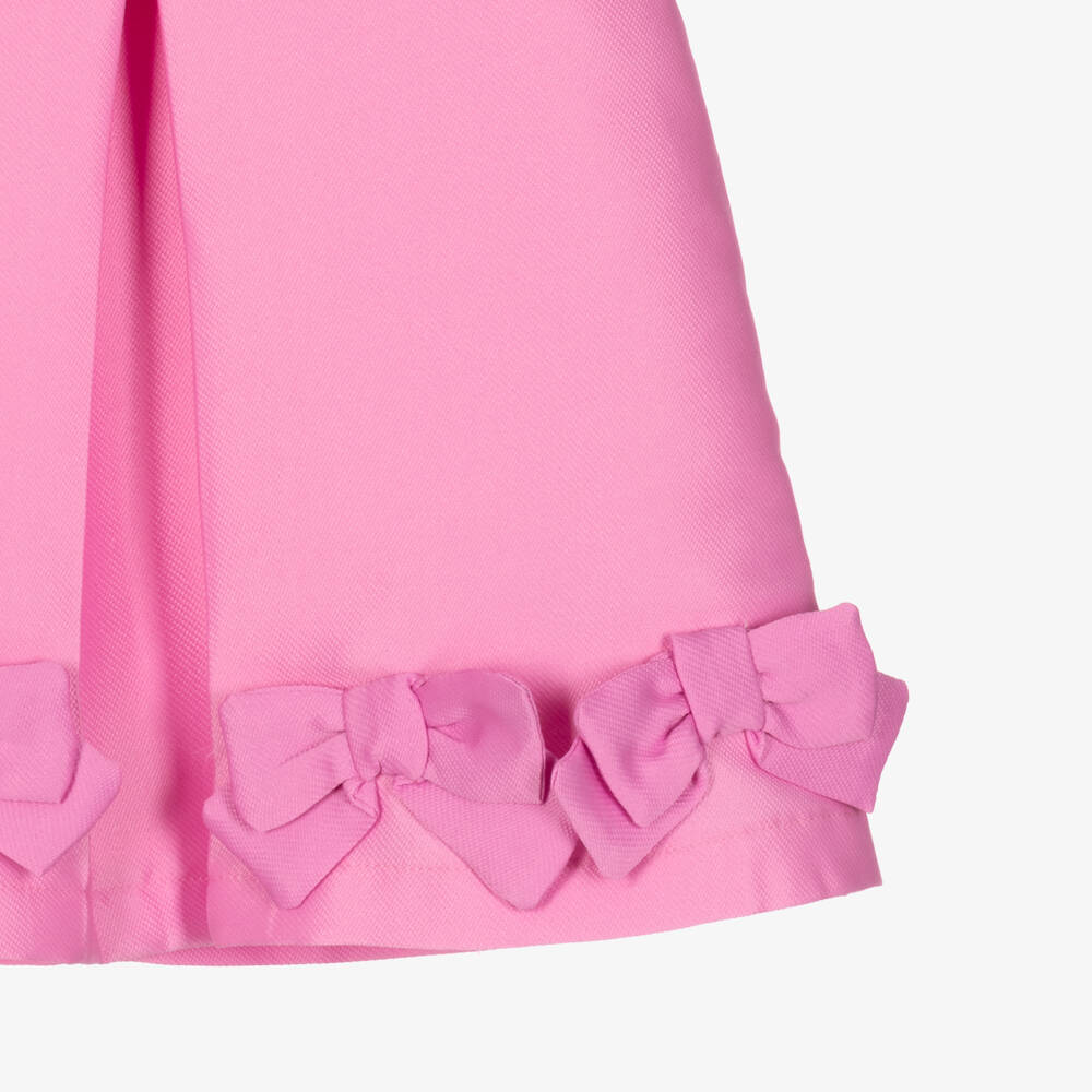 Mama Luma-Baby Girls Pink Dress with Bows | Childrensalon