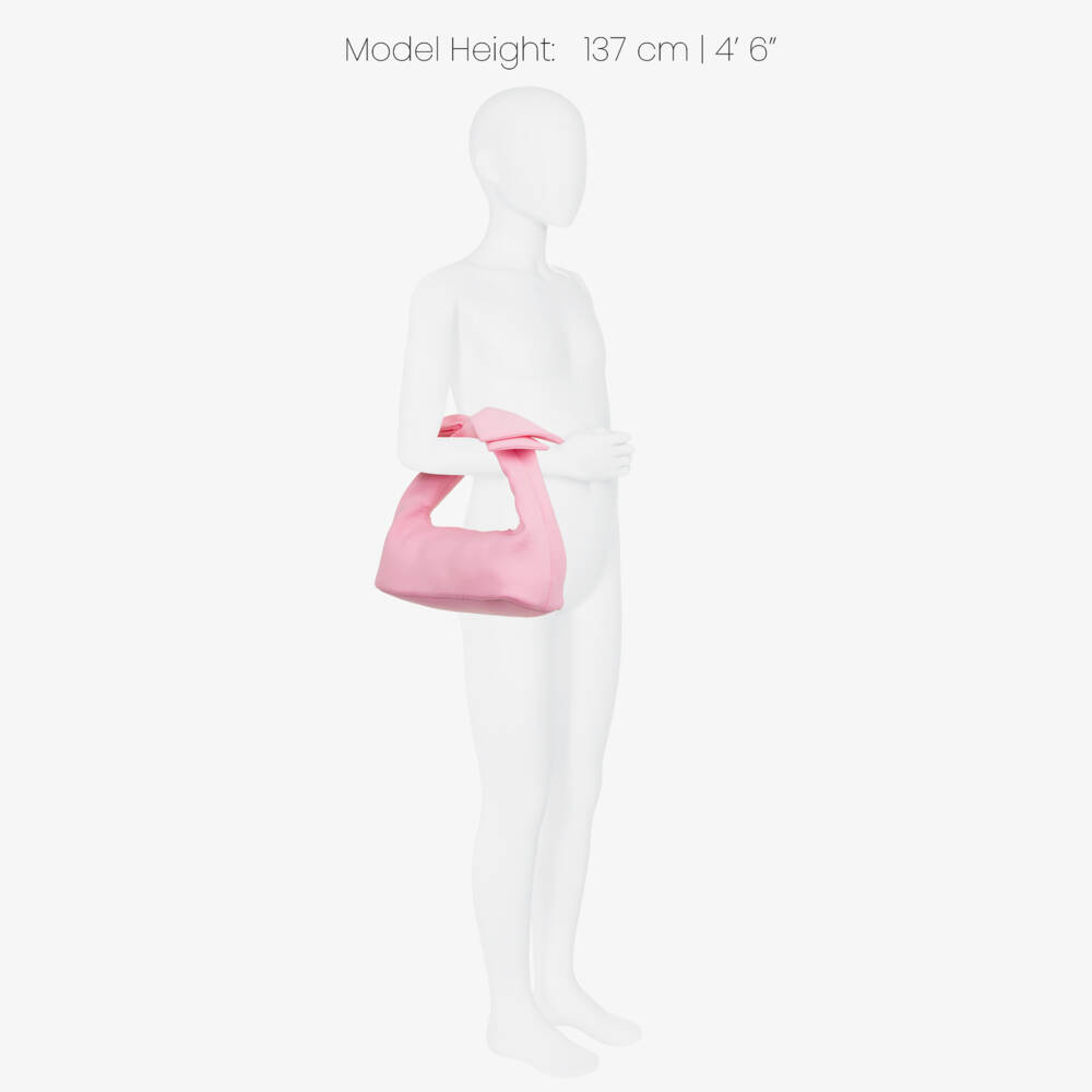 Mama Luma-Girls Pink Handbag with Bow Handle (32cm) | Childrensalon