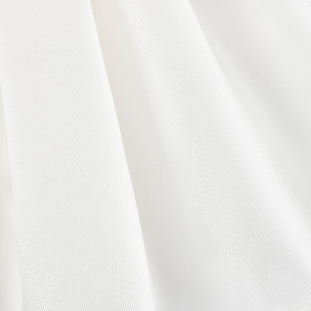 Mama Luma-Платье белое атласное с широким воротником для девочек | Childrensalon