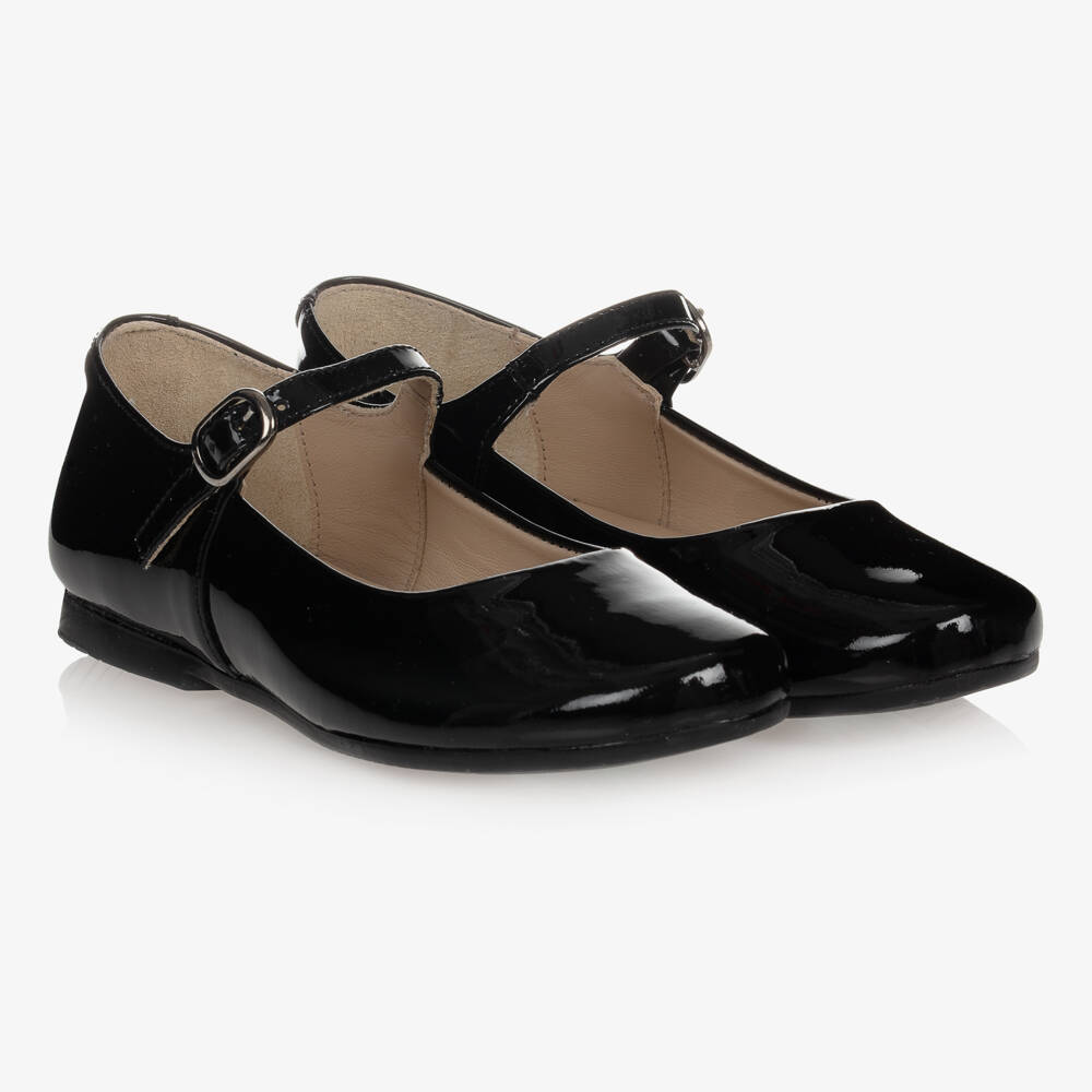 Manuela de Juan-Black Patent Leather Pumps | Childrensalon