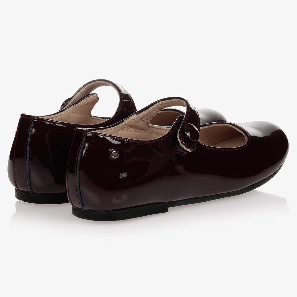 Manuela de Juan-Dark Red Patent Leather Shoes | Childrensalon