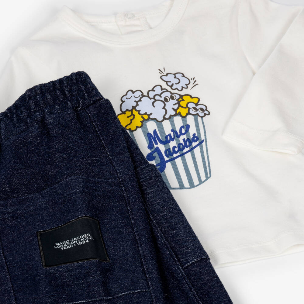 MARC JACOBS-Baby Boys Blue Popcorn Trousers Set | Childrensalon