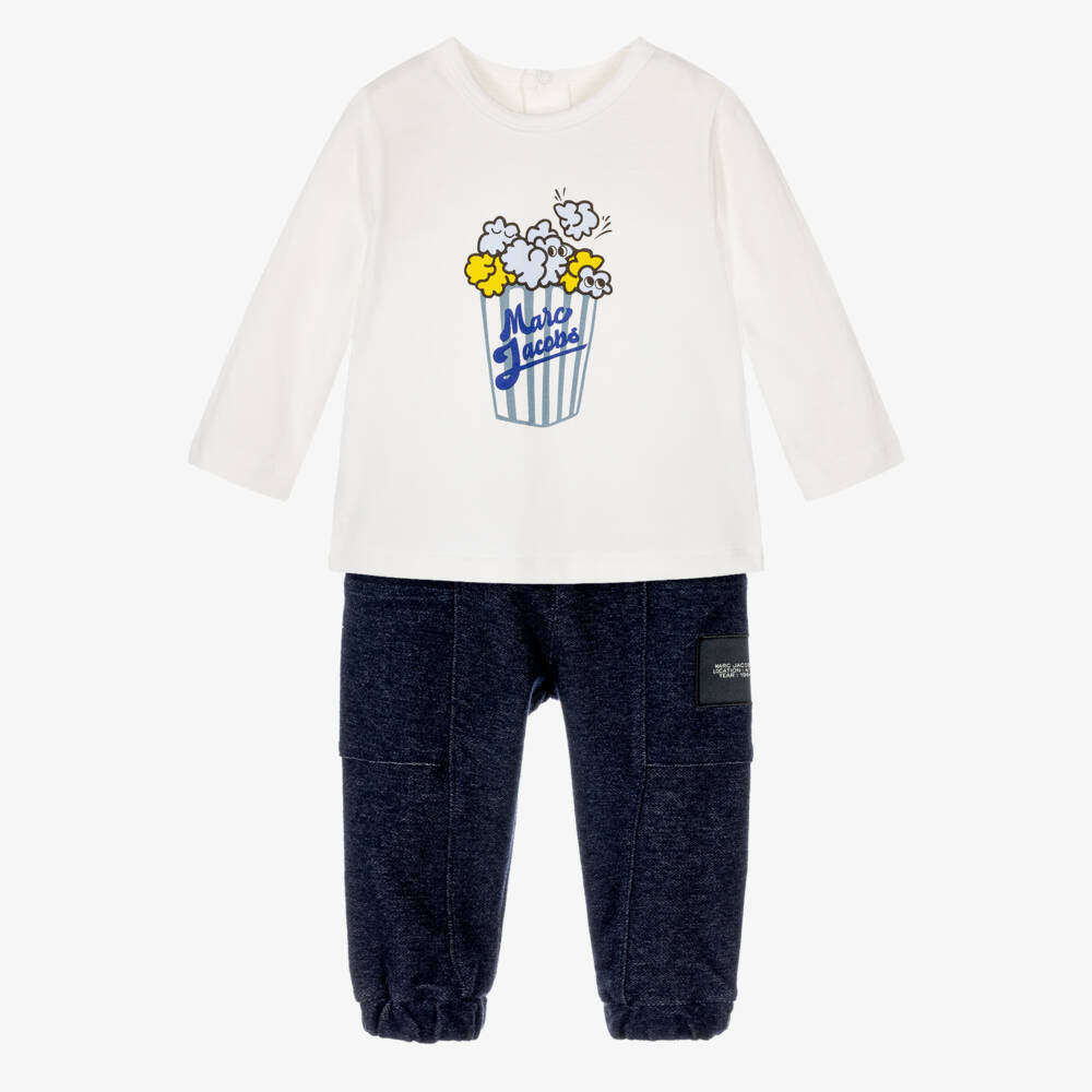 MARC JACOBS-Baby Boys Blue Popcorn Trousers Set | Childrensalon