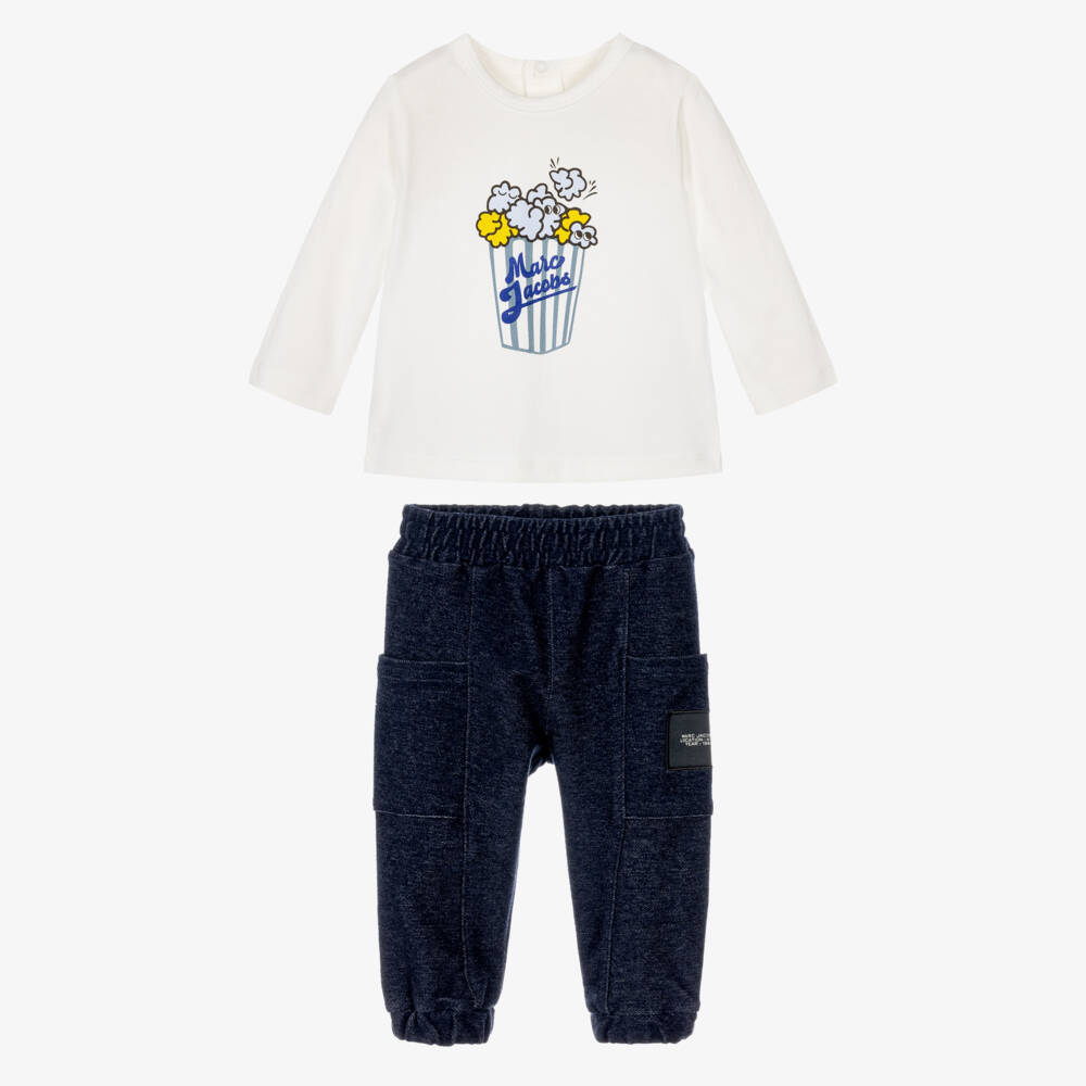 MARC JACOBS-Baby Boys Blue Popcorn Trousers Set | Childrensalon