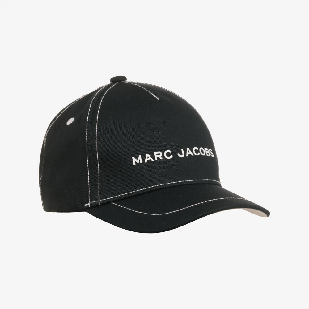MARC JACOBS-Black Cotton Cap with NYC Logo | Childrensalon