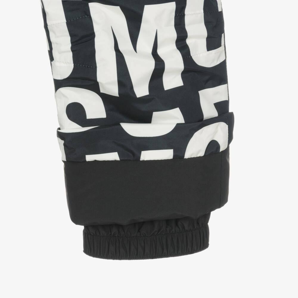 MARC JACOBS-Black Jumbled Logo Ski Trousers | Childrensalon