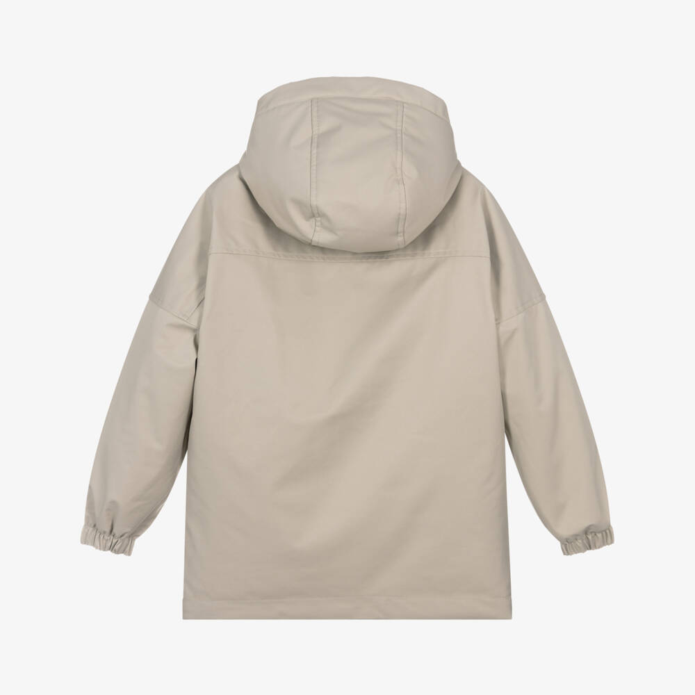 MARC JACOBS-Boys Beige Hooded Coat | Childrensalon