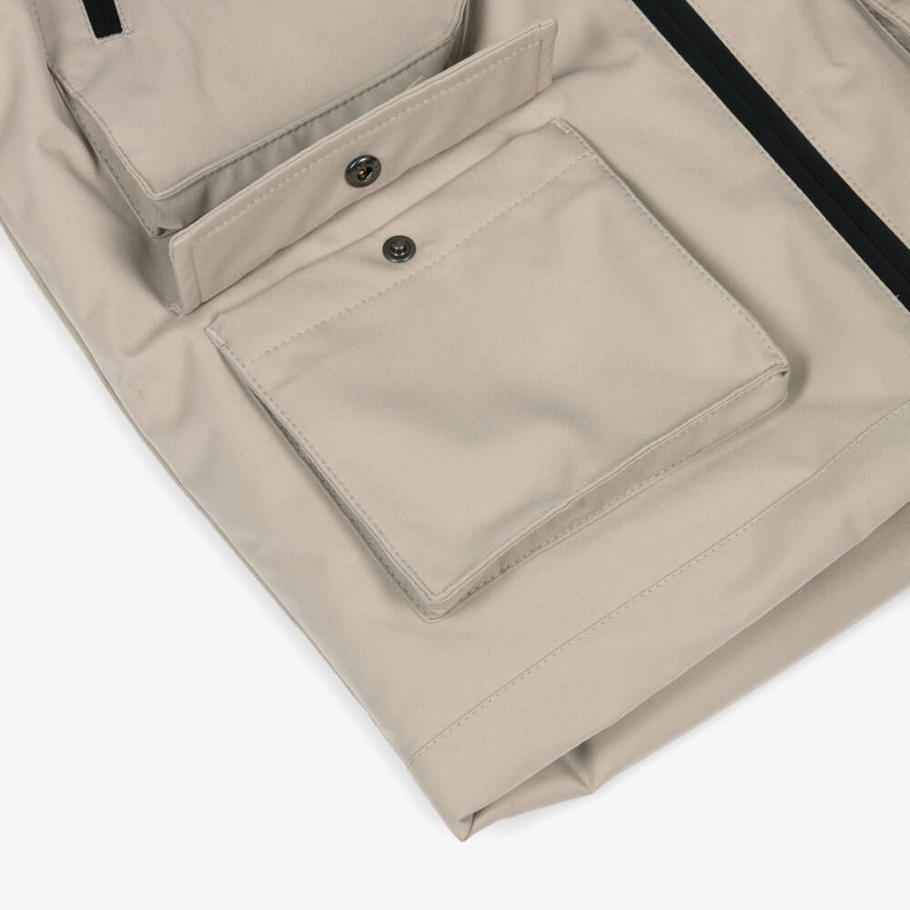 MARC JACOBS-Boys Beige Hooded Coat | Childrensalon