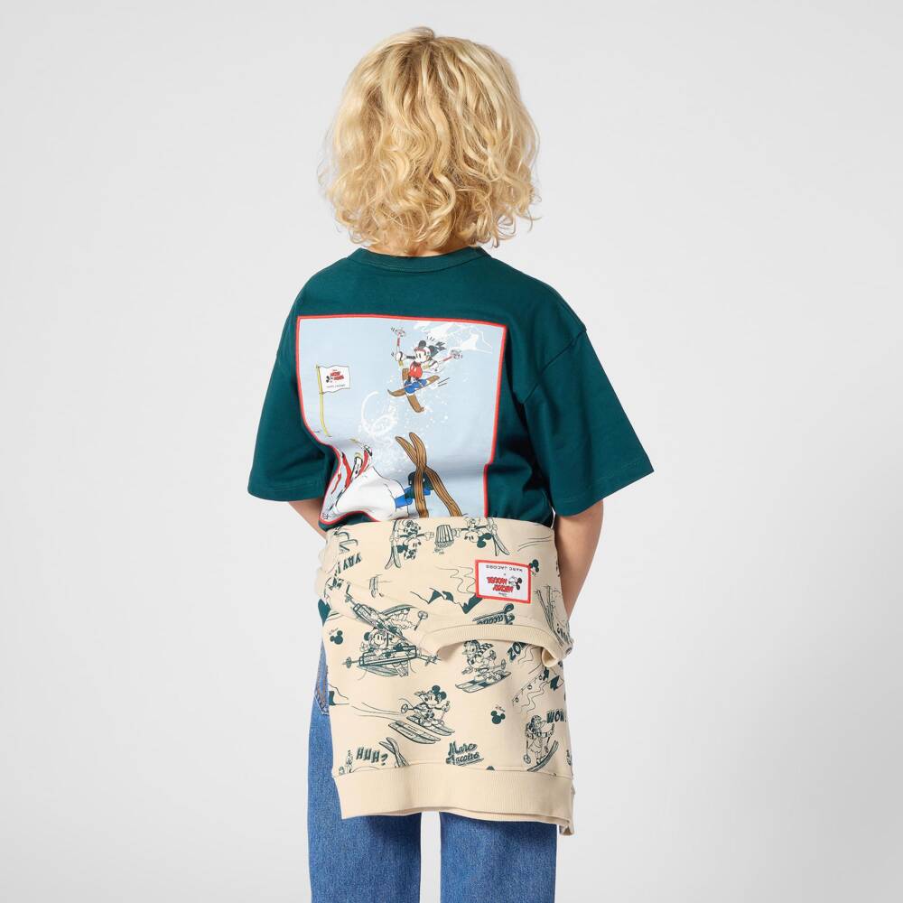 MARC JACOBS-Boys Beige Sweatshirt with Mickey Mouse Ski Print | Childrensalon