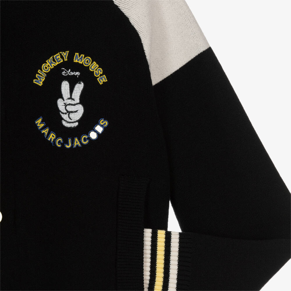 MARC JACOBS-Boys Black Mickey Mouse Cardigan | Childrensalon