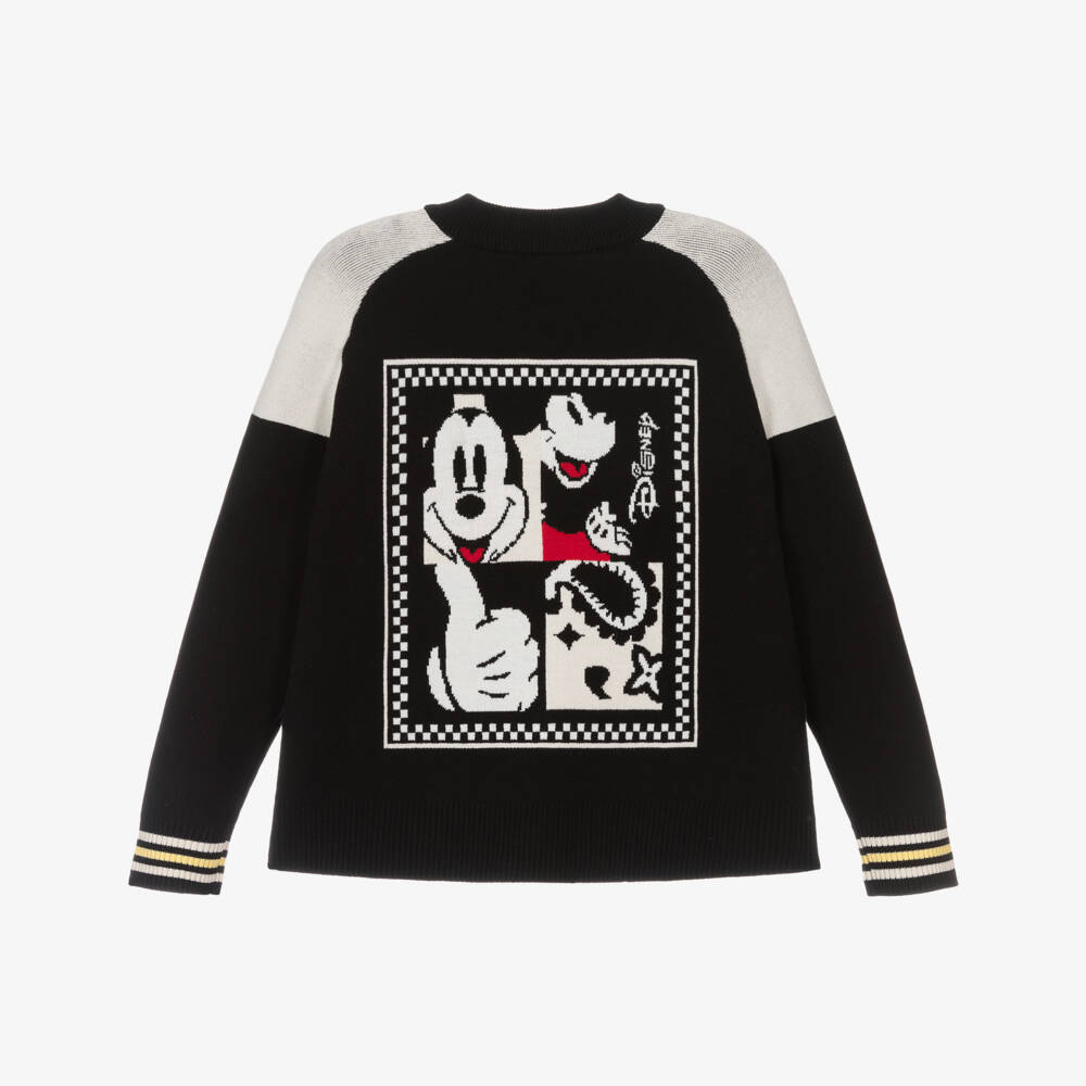 MARC JACOBS-Boys Black Mickey Mouse Cardigan | Childrensalon