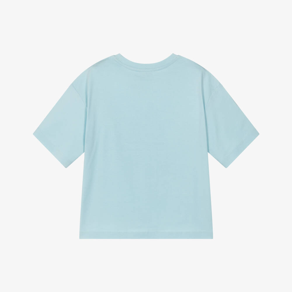 MARC JACOBS-Boys Blue Cotton Checkerboard Logo T-Shirt | Childrensalon