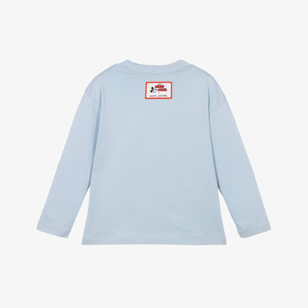MARC JACOBS-Boys Blue Mickey Mouse Print Cotton Top | Childrensalon
