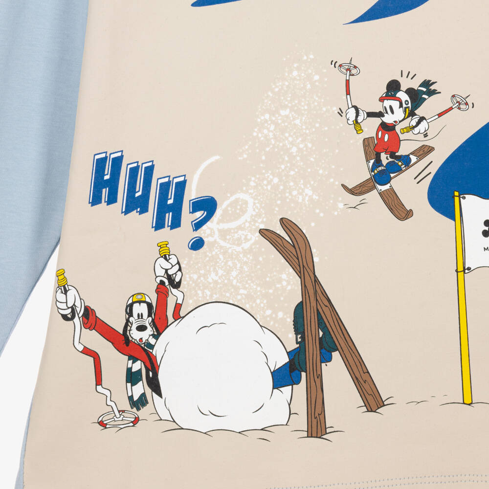 MARC JACOBS-Boys Blue Mickey Mouse Print Cotton Top | Childrensalon