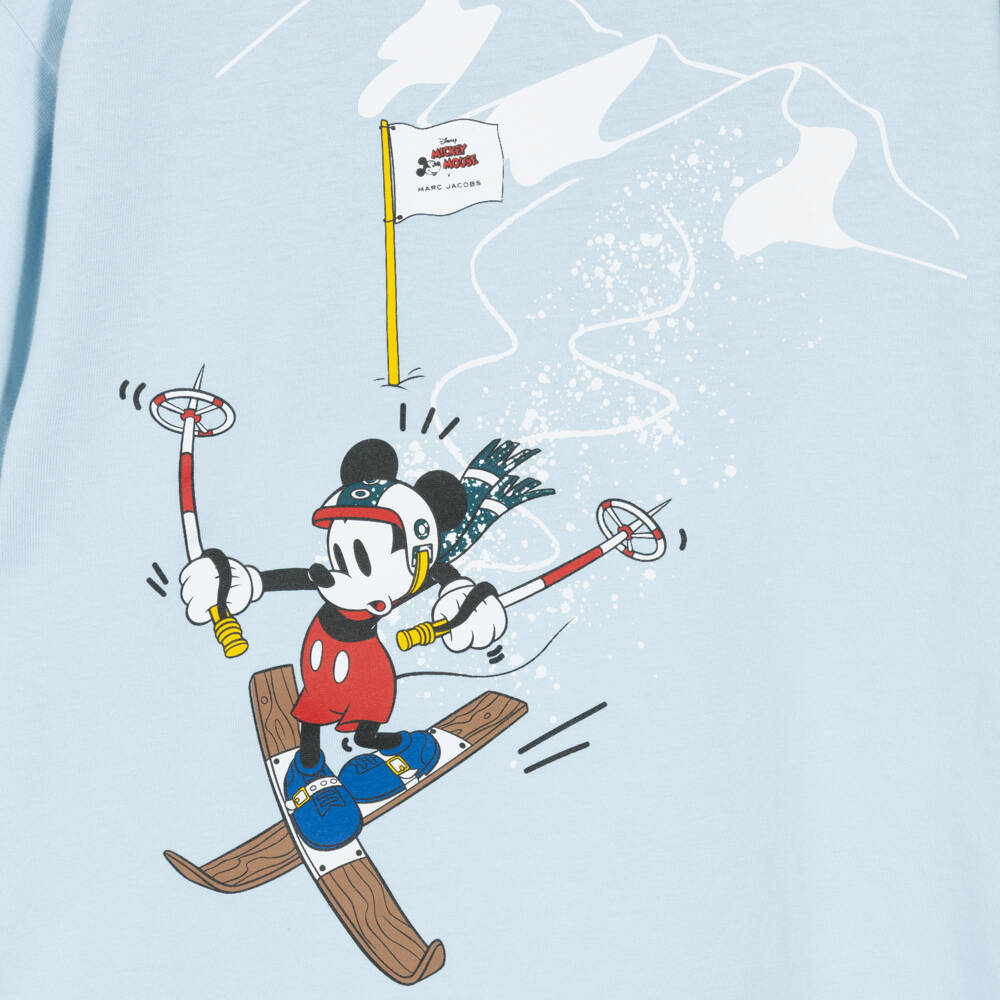 MARC JACOBS-Boys Blue Mickey Mouse Ski Print T-Shirt | Childrensalon