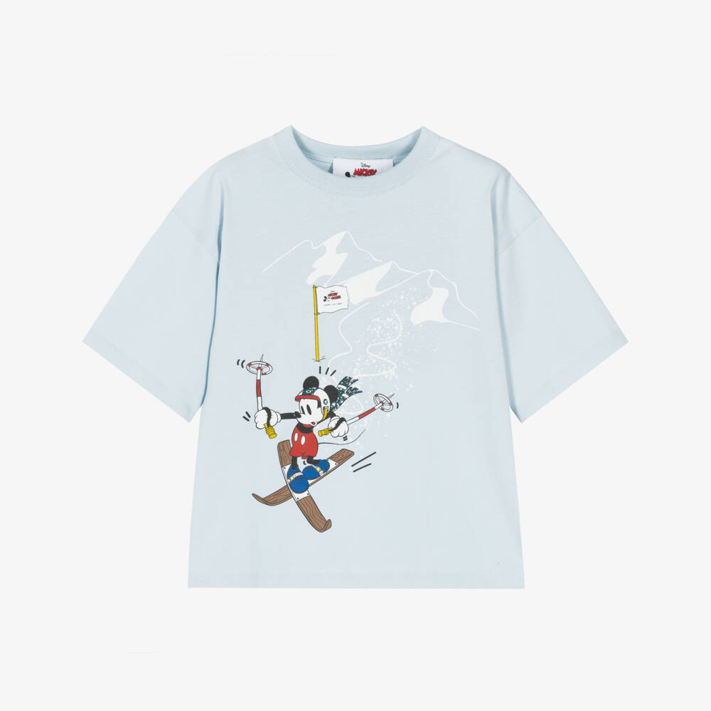 MARC JACOBS-Boys Blue Mickey Mouse Ski Print T-Shirt | Childrensalon