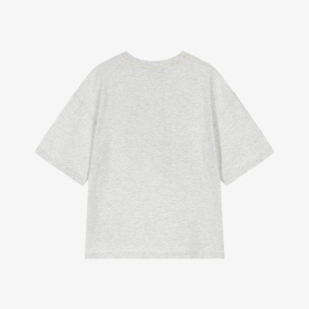 MARC JACOBS-Boys Grey Marl Crossbody Bag Print T-Shirt | Childrensalon