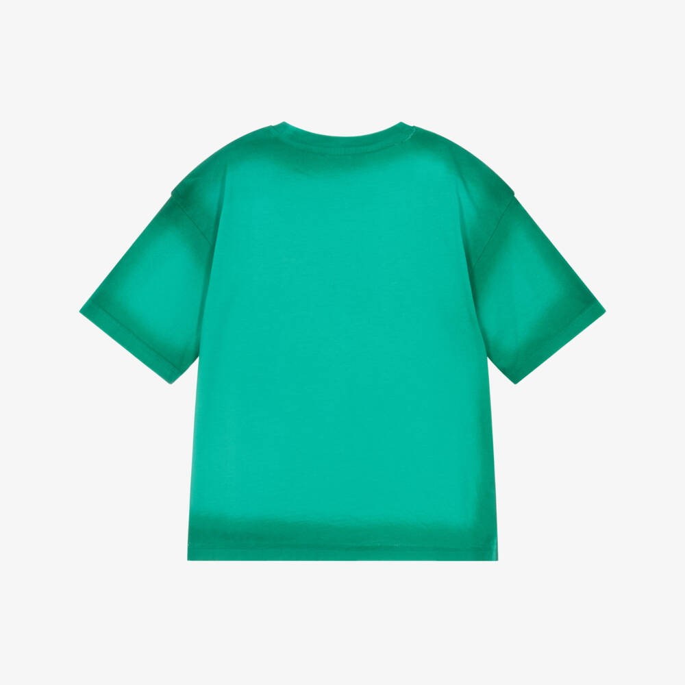 MARC JACOBS-Футболка зеленая из хлопка с логотипом для мальчиков | Childrensalon