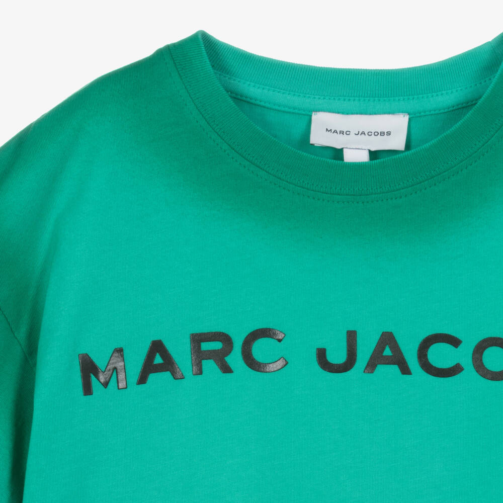 MARC JACOBS-Футболка зеленая из хлопка с логотипом для мальчиков | Childrensalon