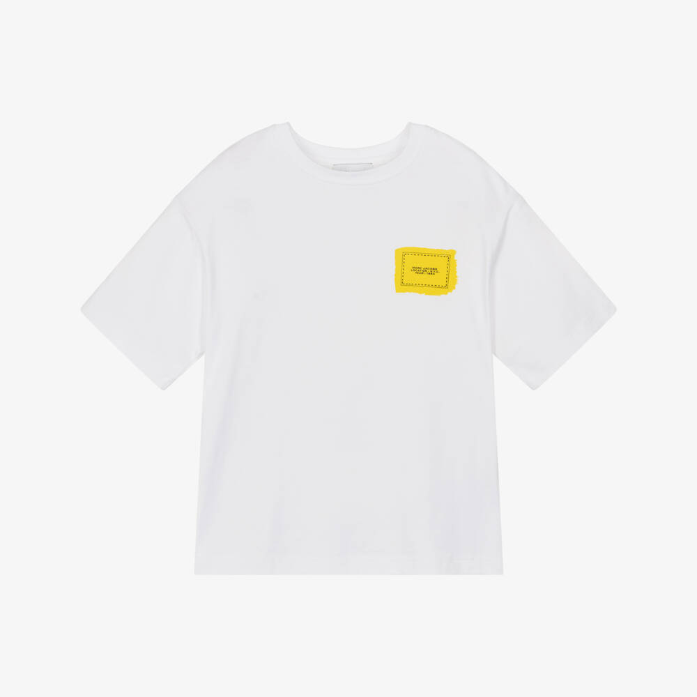 MARC JACOBS-Boys White Cotton T-Shirt with 1984 Graphic Print | Childrensalon