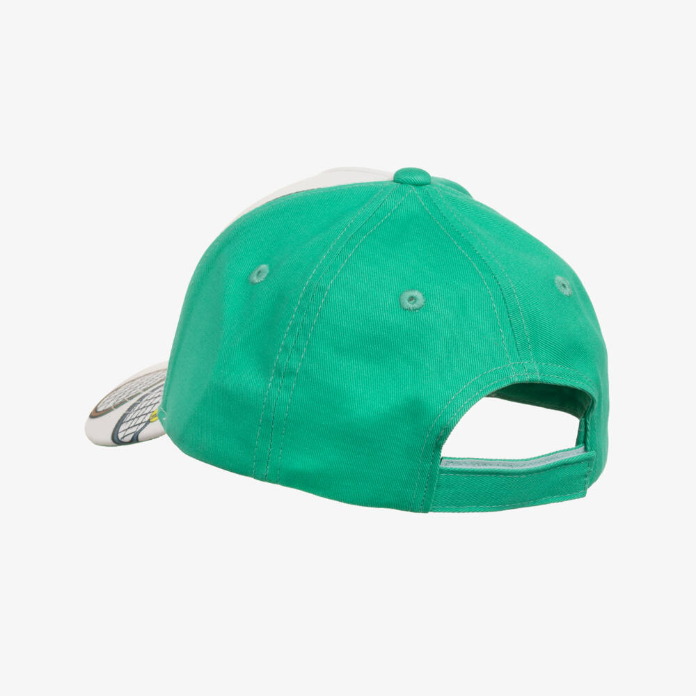 MARC JACOBS-Boys White & Green Mickey Mouse Tennis Print Cap | Childrensalon